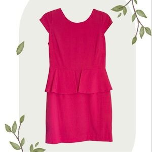 Worthington NWOT Pink Sheath Peplum Mini Dress with Cap Sleeves- Size 8P